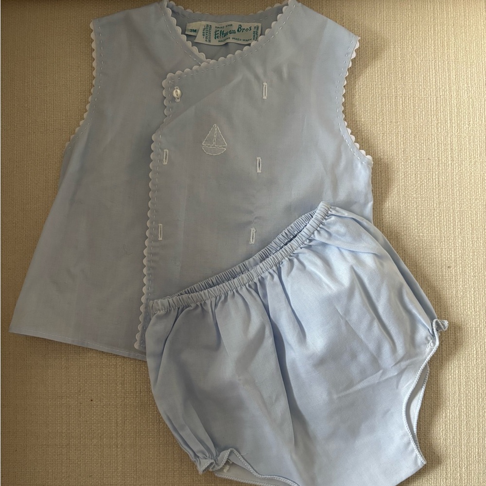 FELTMAN BROTHERS Boys Sailboat Diaper Set